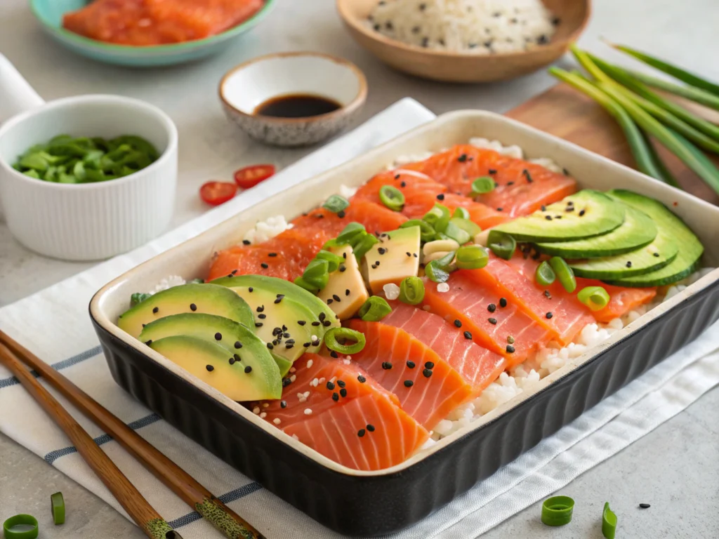 sushi bake recipe salmon